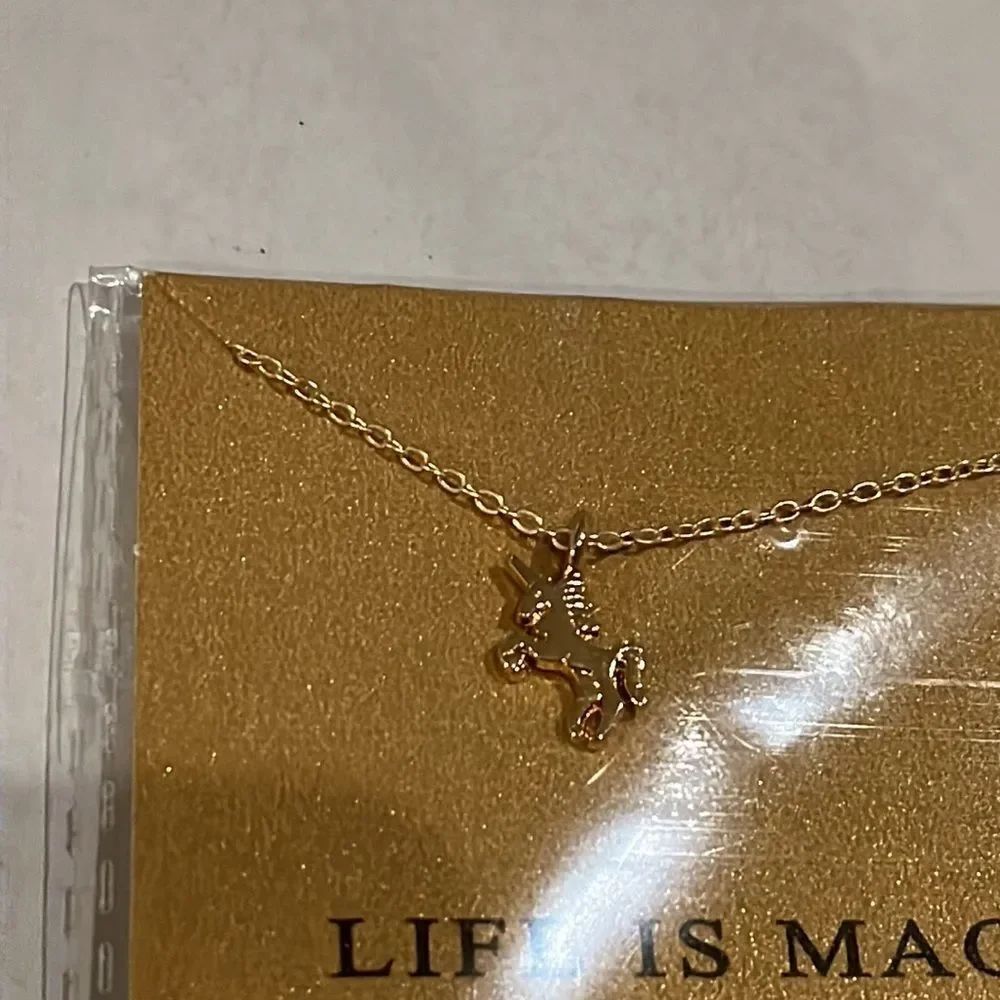 Gold Unicorn Necklace - Picture 2 of 3